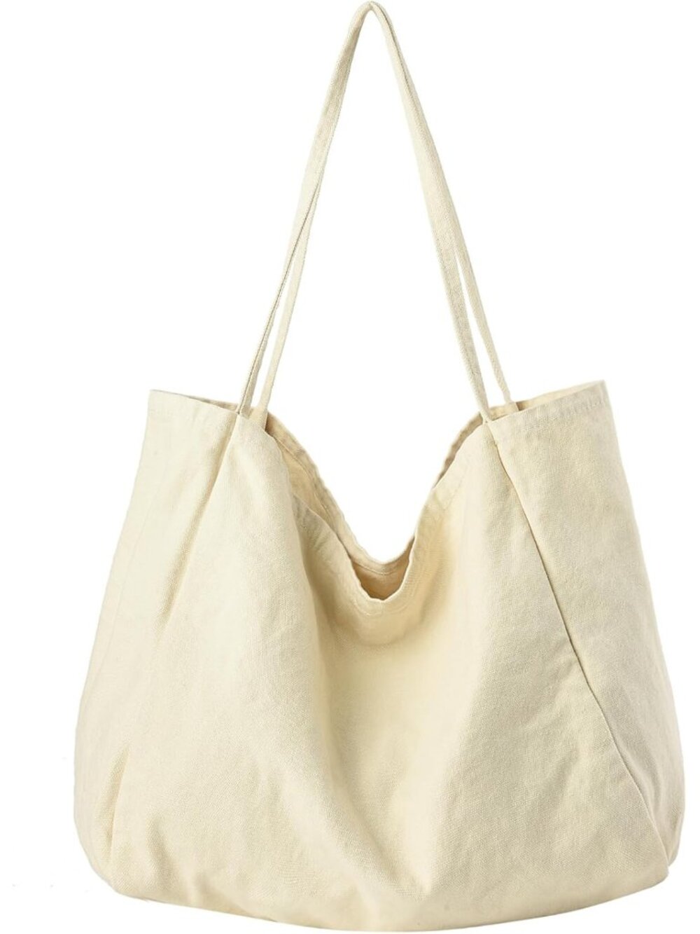 Canvas Tote Bag for Women Large Hobo Shoulder Bag for Work Travel Casual Message - Picture 1 of 6